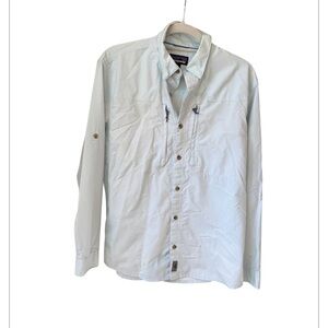 Patagonia Light Blue Men's Long Sleeve Button Shirt